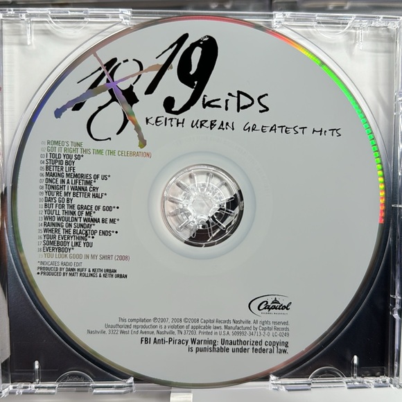 Keith Urban - Greatest Hits on CD. 2008 - Picture 4 of 5